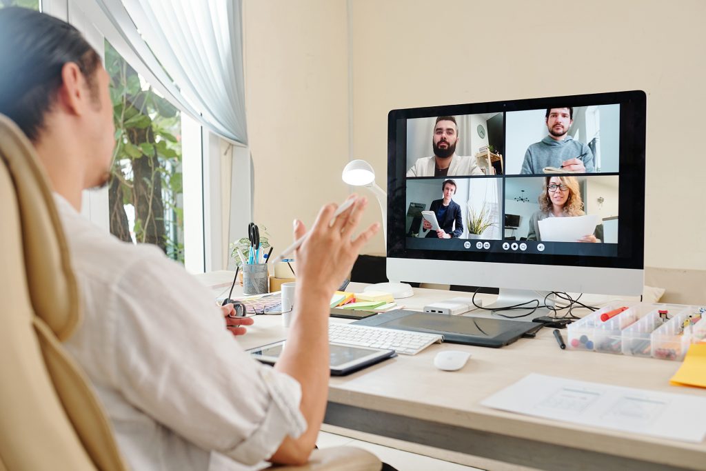 online meeting with marking team